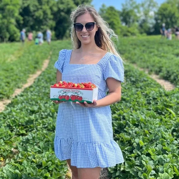 Rue21 | Dresses | Mini Blue Gingham Dress Baby Doll Style Dress | Poshmark